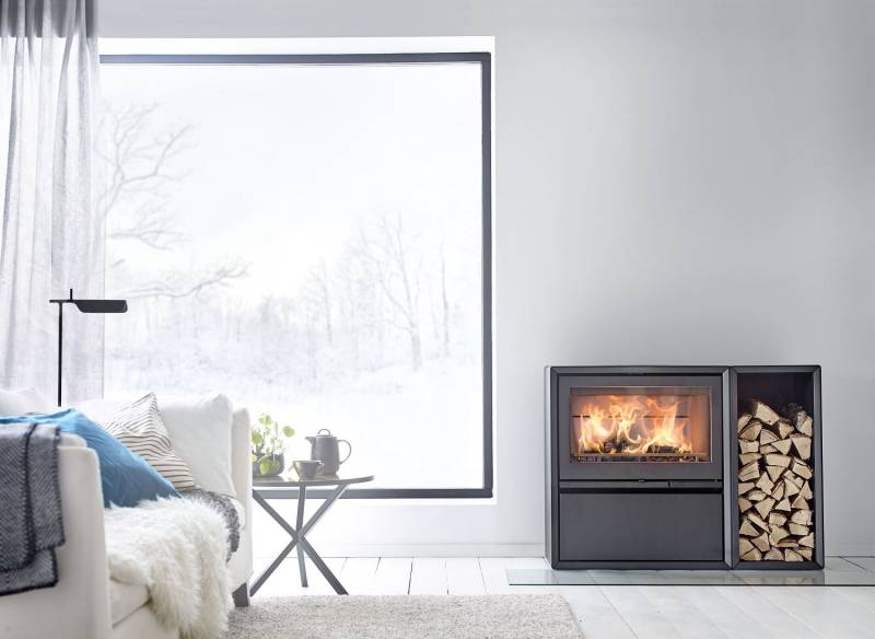 Acheter un poêle à bois CONTURA 310 et son casier à bois autour de Mérignac entre Bordeaux et Libourne