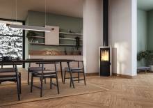 poêle à bois Nordpeis origo pose en angle 