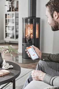 poêle à bois connecté contra 556